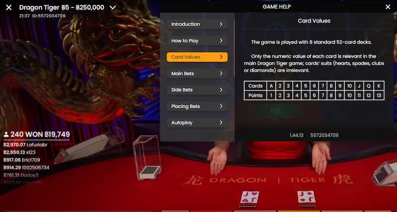 Hướng dẫn chơi Rồng Hổ đơn giản, dễ hiểu